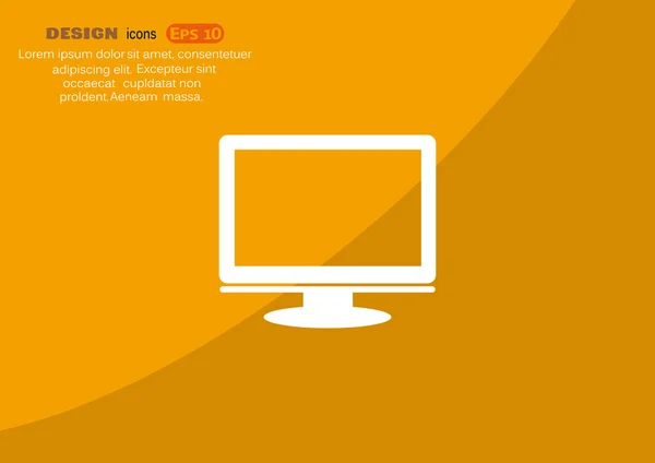 空白的监视器屏幕 web 图标 — 图库矢量图片