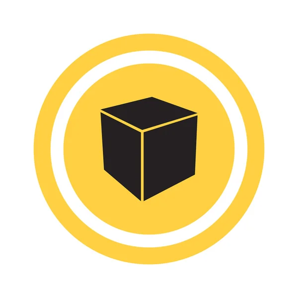 Cubo icono web — Vector de stock