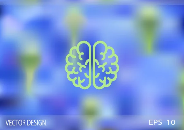 Ο ανθρώπινος εγκέφαλος, εικονίδιο web — Διανυσματικό Αρχείο