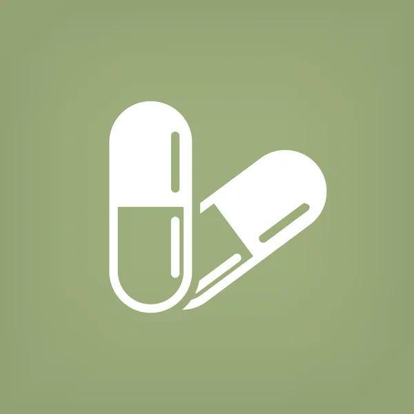 Orvosi tabletták pókháló ikon — Stock Vector