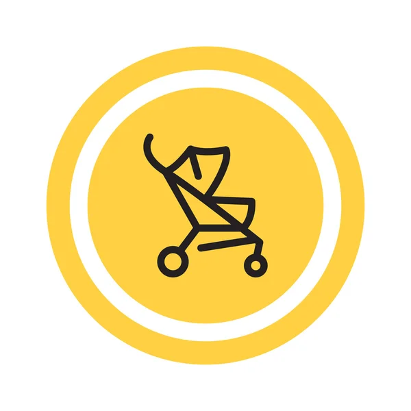 Stroller web icon — Stock Vector