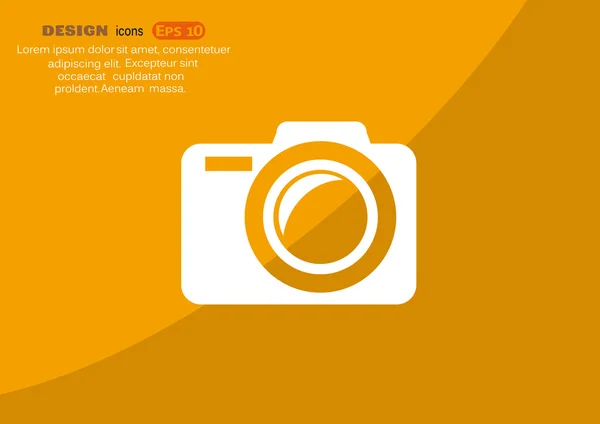 Photo camera simple web icon — Stock Vector