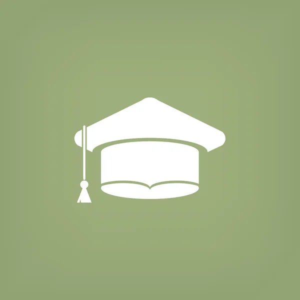 Akademické klobouk jednoduchý web ikony — Stockový vektor