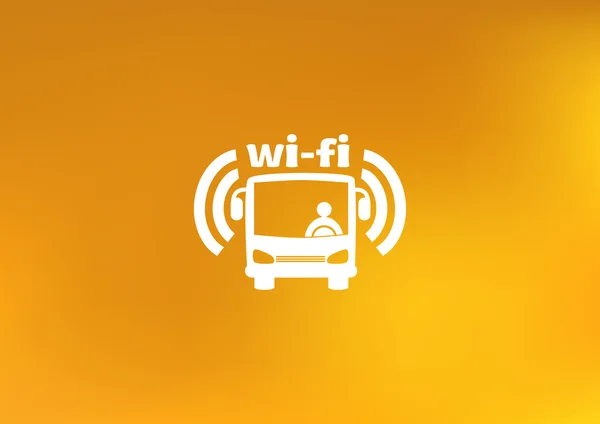 Buss WiFi-ikonen — Stock vektor