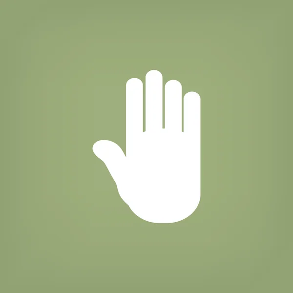 Icona web di palma umana — Vettoriale Stock