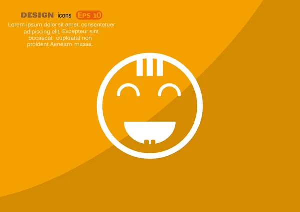 Niño feliz icono web — Vector de stock