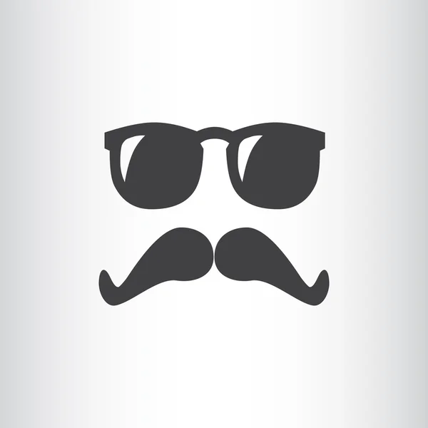 Retro-Brille und Schnurrbart-Symbol — Stockvektor