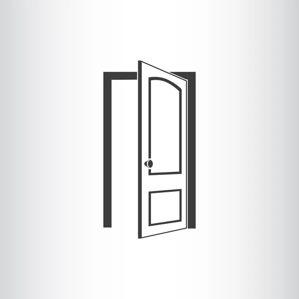 Icono de puerta abierta — Vector de stock