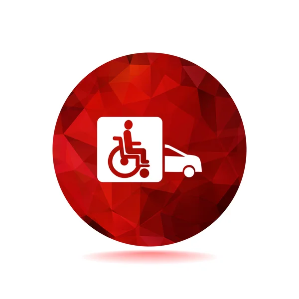 Voor handicap auto pictogram — Stockvector