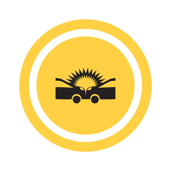 Auto ongeluk pictogram — Stockvector