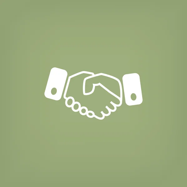 Handshake icono web simple — Vector de stock