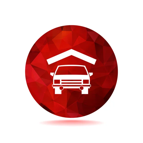 Garaged car, web icon — Stock Vector