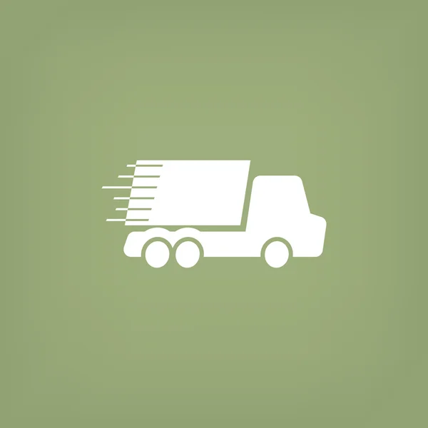 Egyszerű teherautó a gyors szállítás fogalma — Stock Vector