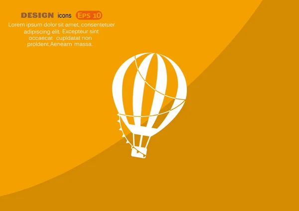 Voyage en ballon, icône web — Image vectorielle