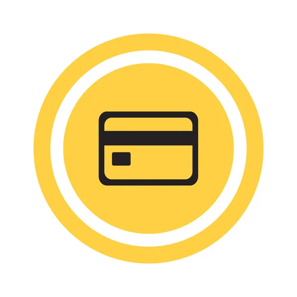 प्लास्टिक कार्ड सरल वेब आइकन — स्टॉक वेक्टर