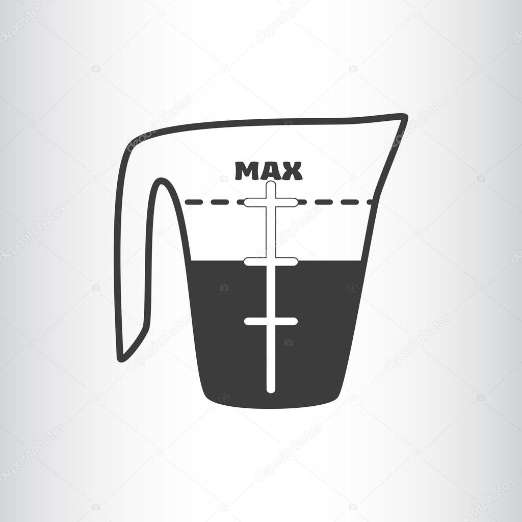 measuring cup icon illustration