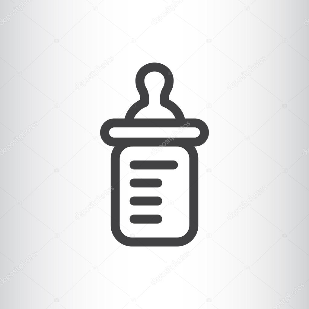 Download Baby Bottle Silhouette Vector Image By C Lovart Vector Stock 75614335