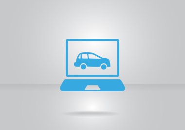 Dizüstü ekran simgesini araba ile