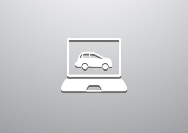 Dizüstü ekran simgesini araba ile