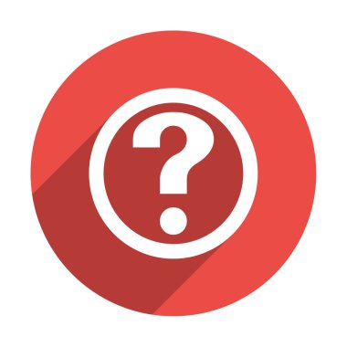 Soru işareti daire web simgesi