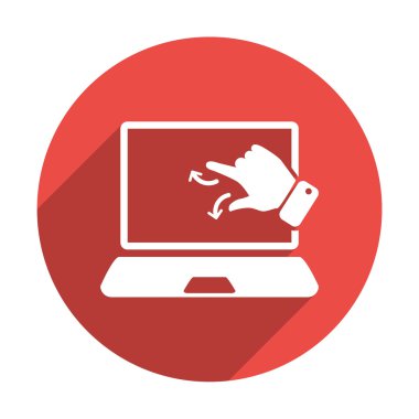 Dokunmatik ekranda dizüstü web simgesi