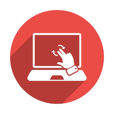 Dokunmatik ekranda dizüstü web simgesi