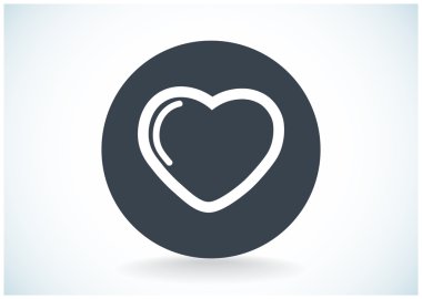 Yansıma web simgesi ile basit kalp