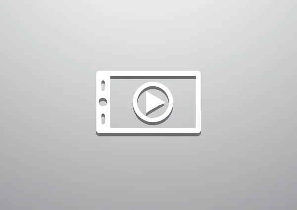 Panneau vidéo sur l'écran du smartphone — Image vectorielle