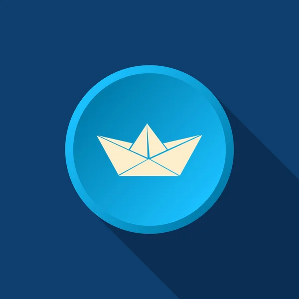 Papierschiff simpe web icon — Stockvektor