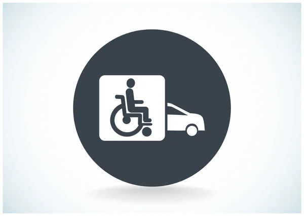 Handicap in auto-pictogram — Stockvector