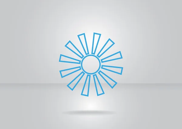 Blue Sun web icon — ストックベクタ