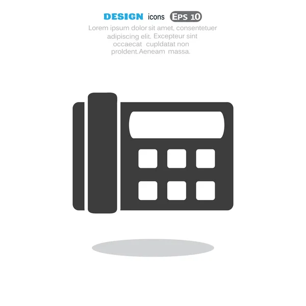 Fax web telefoonpictogram — Stockvector