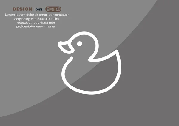Juguete duckling icono web — Archivo Imágenes Vectoriales