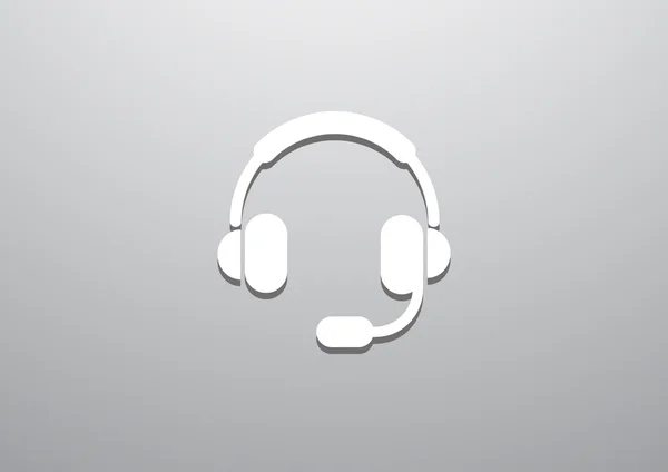 Auriculares icono web — Vector de stock