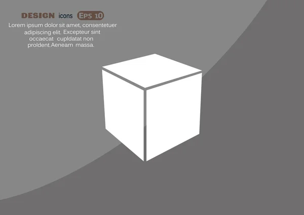 Cubo icono web — Archivo Imágenes Vectoriales
