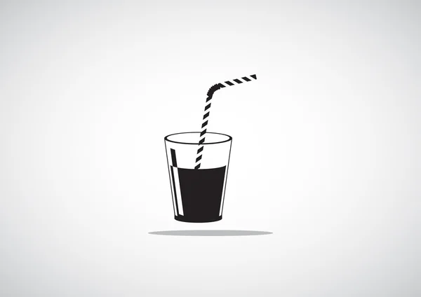 Beker met verfrissende drankje pictogram — Stockvector