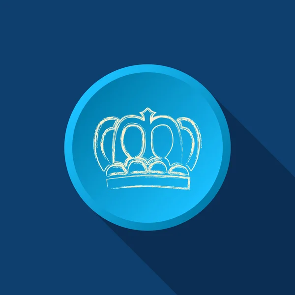 Crown vip tecken, spindelväv ikonen — Stock vektor