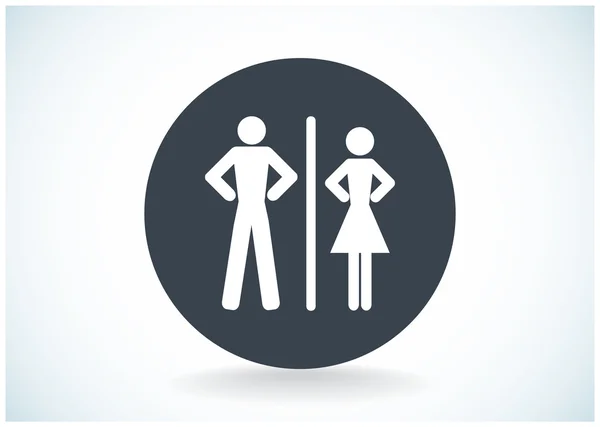 WC pictogram met gender tekenen — Stockvector