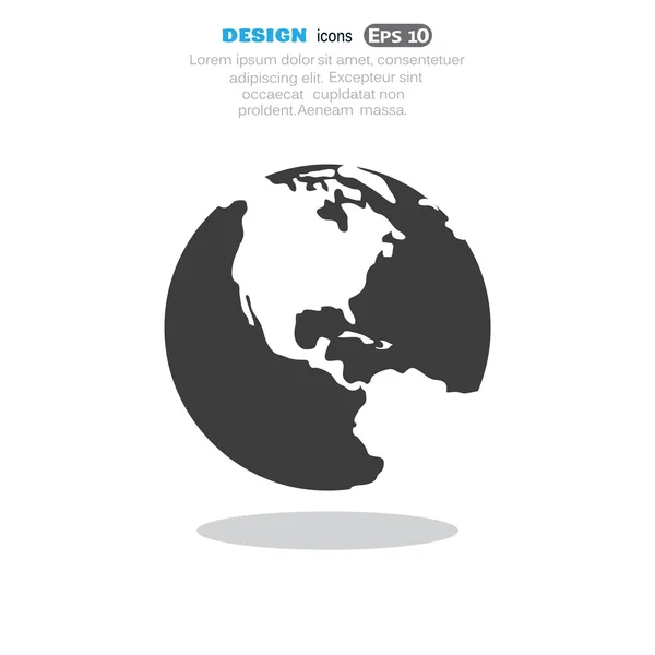 Icône web Planète Terre — Image vectorielle