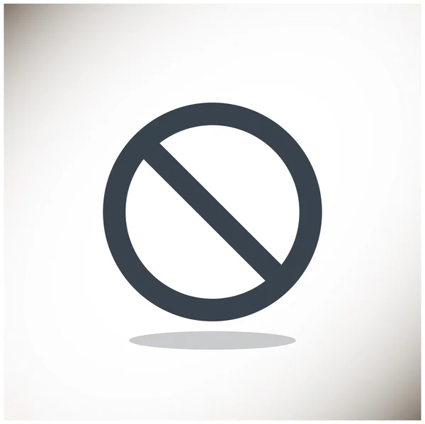 Signo de prohibición, icono web . — Vector de stock