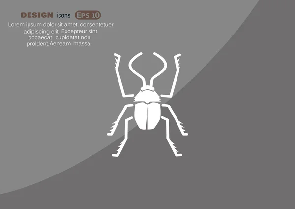 Bug 符号与大纲甲虫 — 图库矢量图片