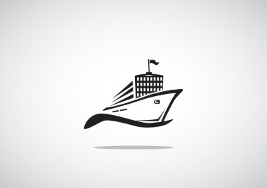 Dalga web simgesi üzerinde gemi