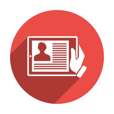 Dijital tablet basit web simgesi