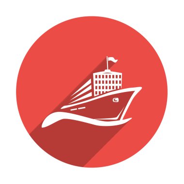 Dalga web simgesi üzerinde gemi