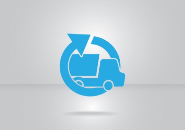 Yuvarlak ok ile basit kamyon