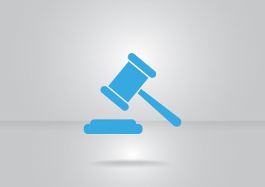 Açık artırma çekiç basit web simgesi