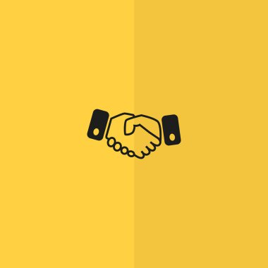 El sıkışma web simgesi, dostluk kavramı