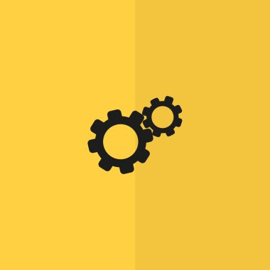 Yuvarlak vites basit simgesi