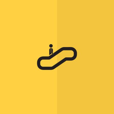 에스컬레이터, 간단한 표시에 남자