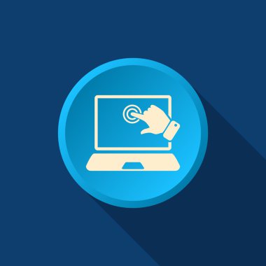 Dokunmatik ekranda dizüstü web simgesi